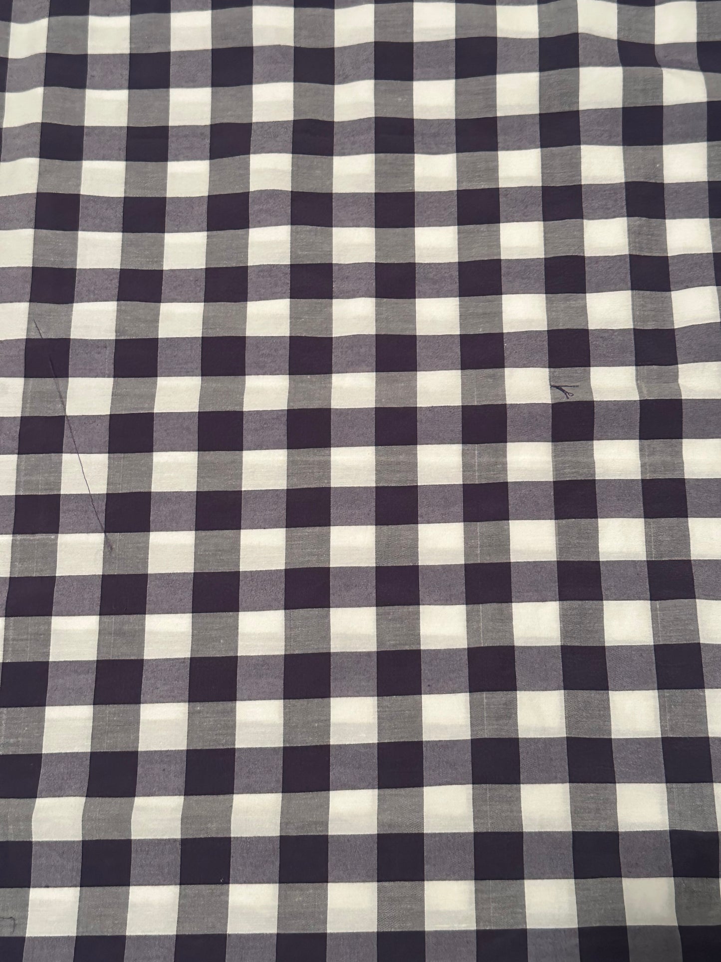 1.25 yard Indigo Check Cotton Polyester Blend