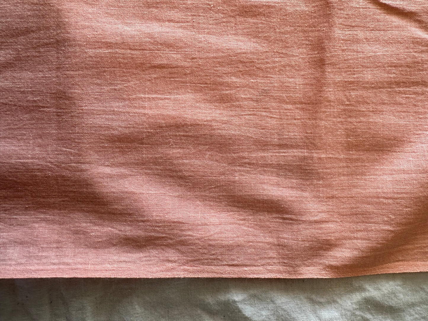 3 yards Peach Cotton Polyester Chambray