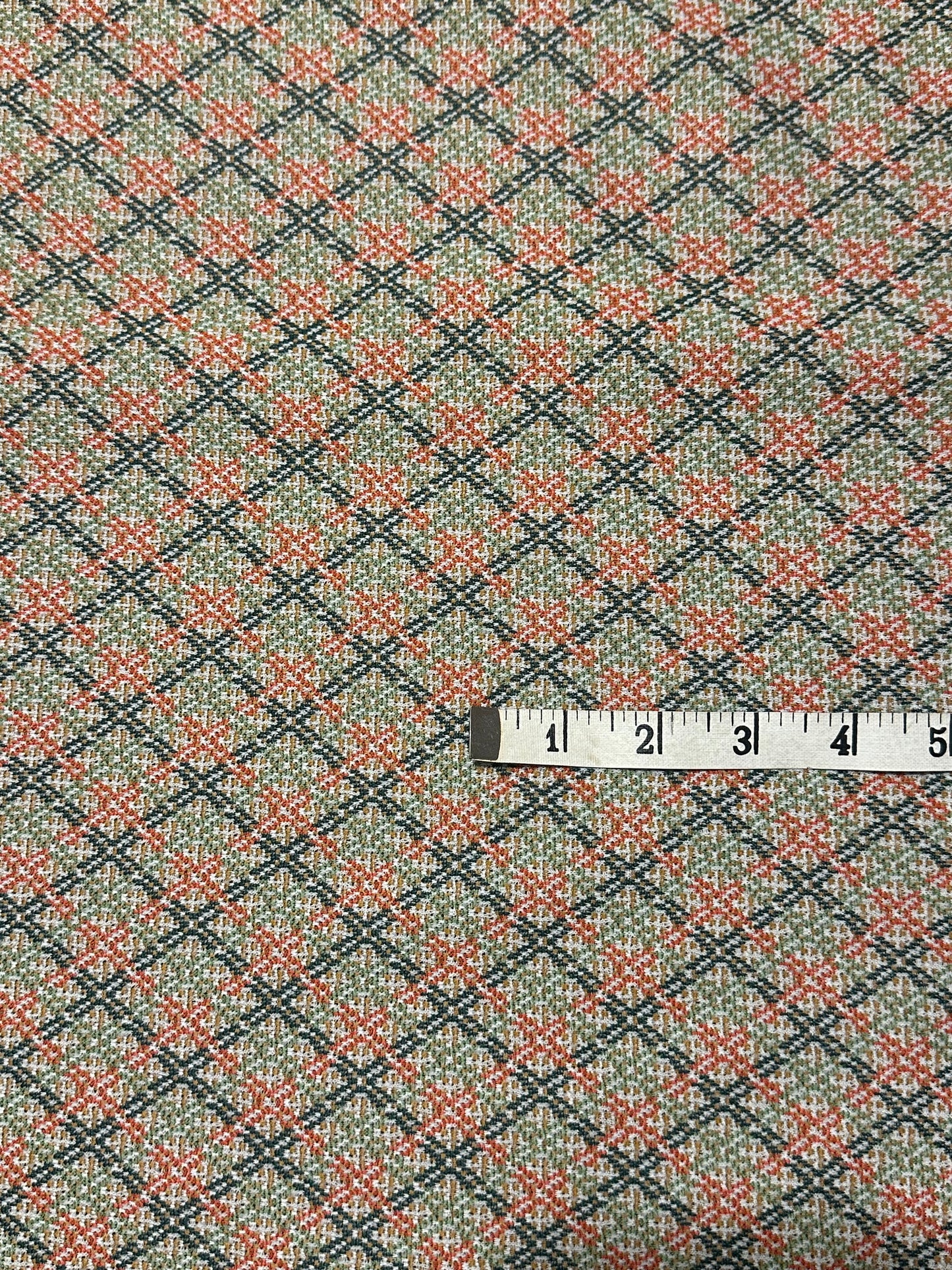 1.5 Yard Groovy Plaid Polyester Double Knit