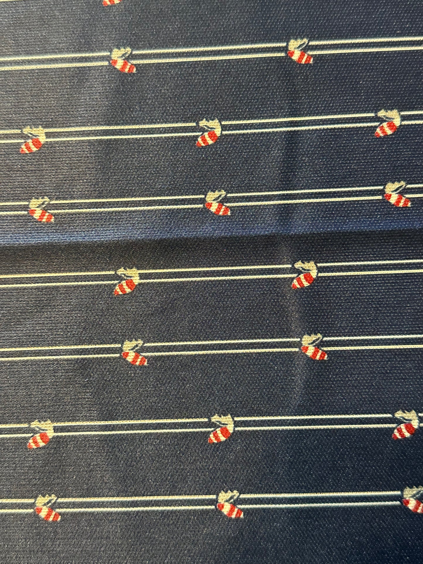 3 yards Blue Stripe Polyester Knit