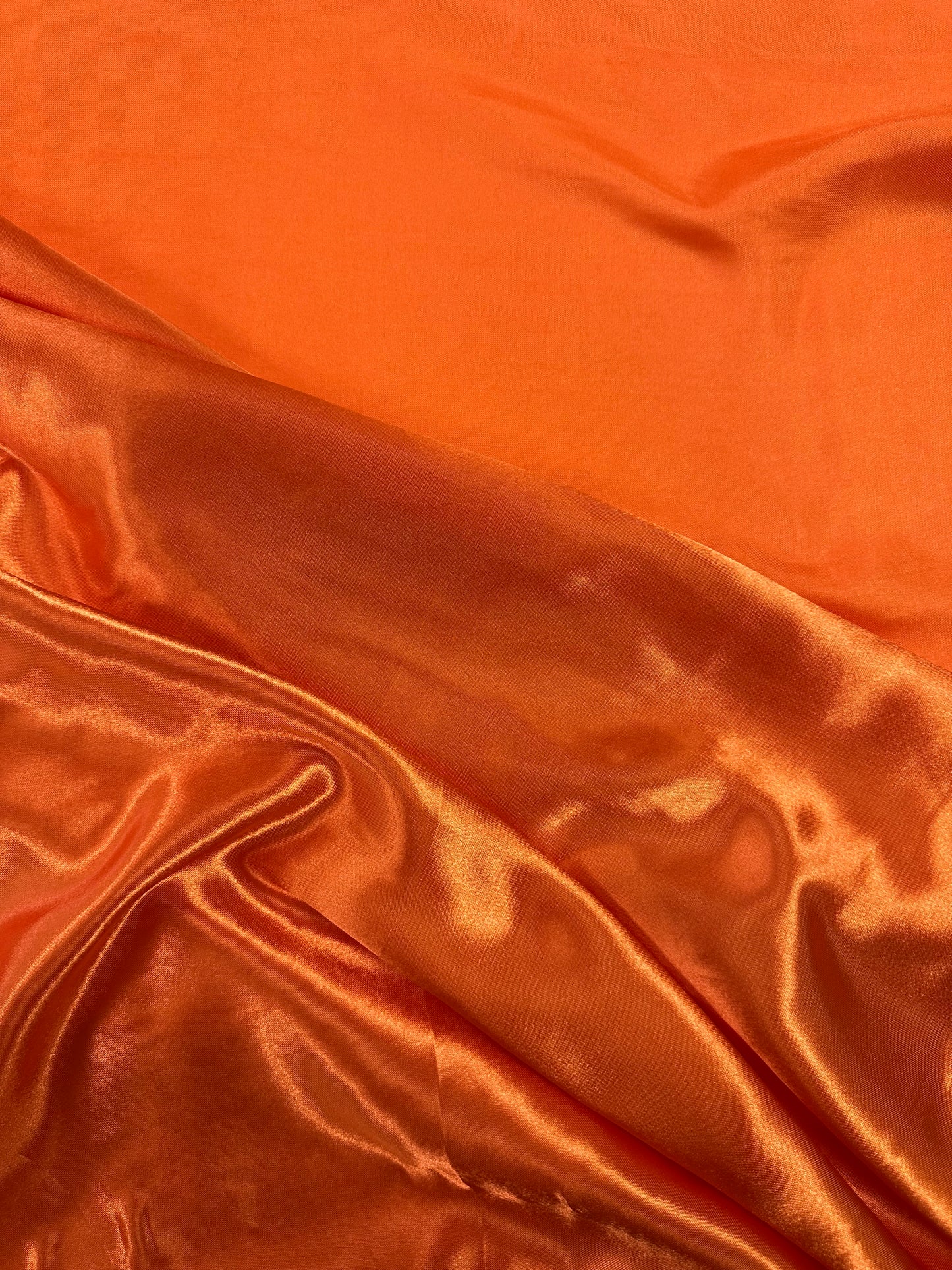 By the Yard Orange Polyester Satin