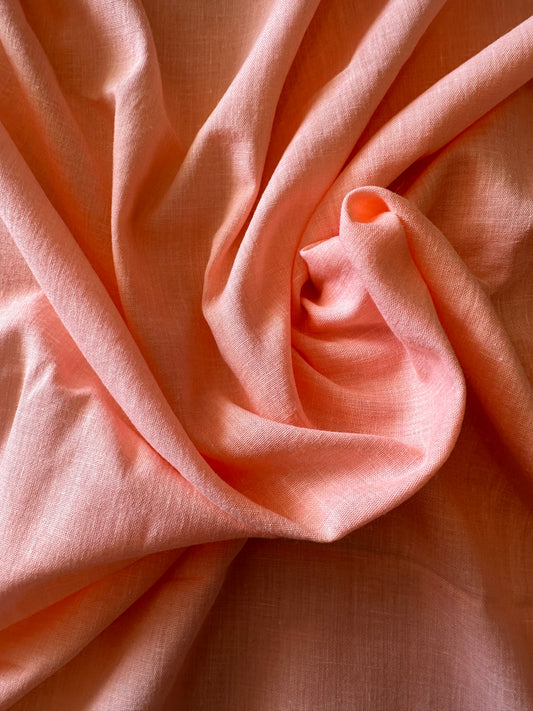 3 yards Peach Cotton Polyester Chambray