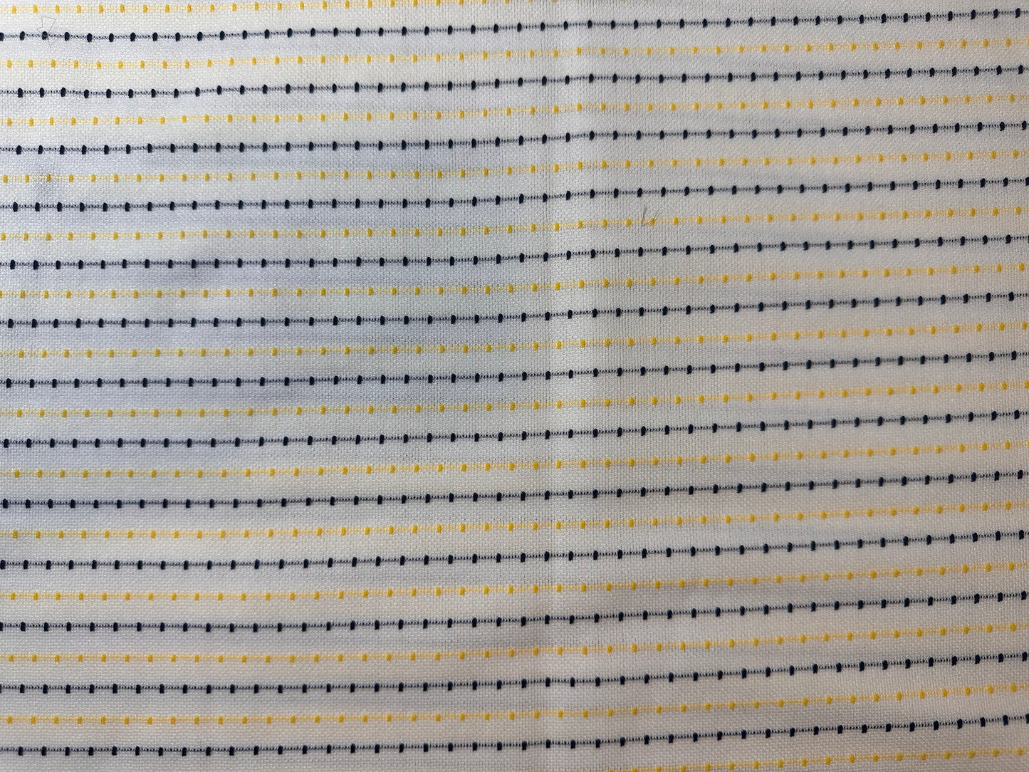 1 yard Dotted Yellow Black Stripe Polyester Knit