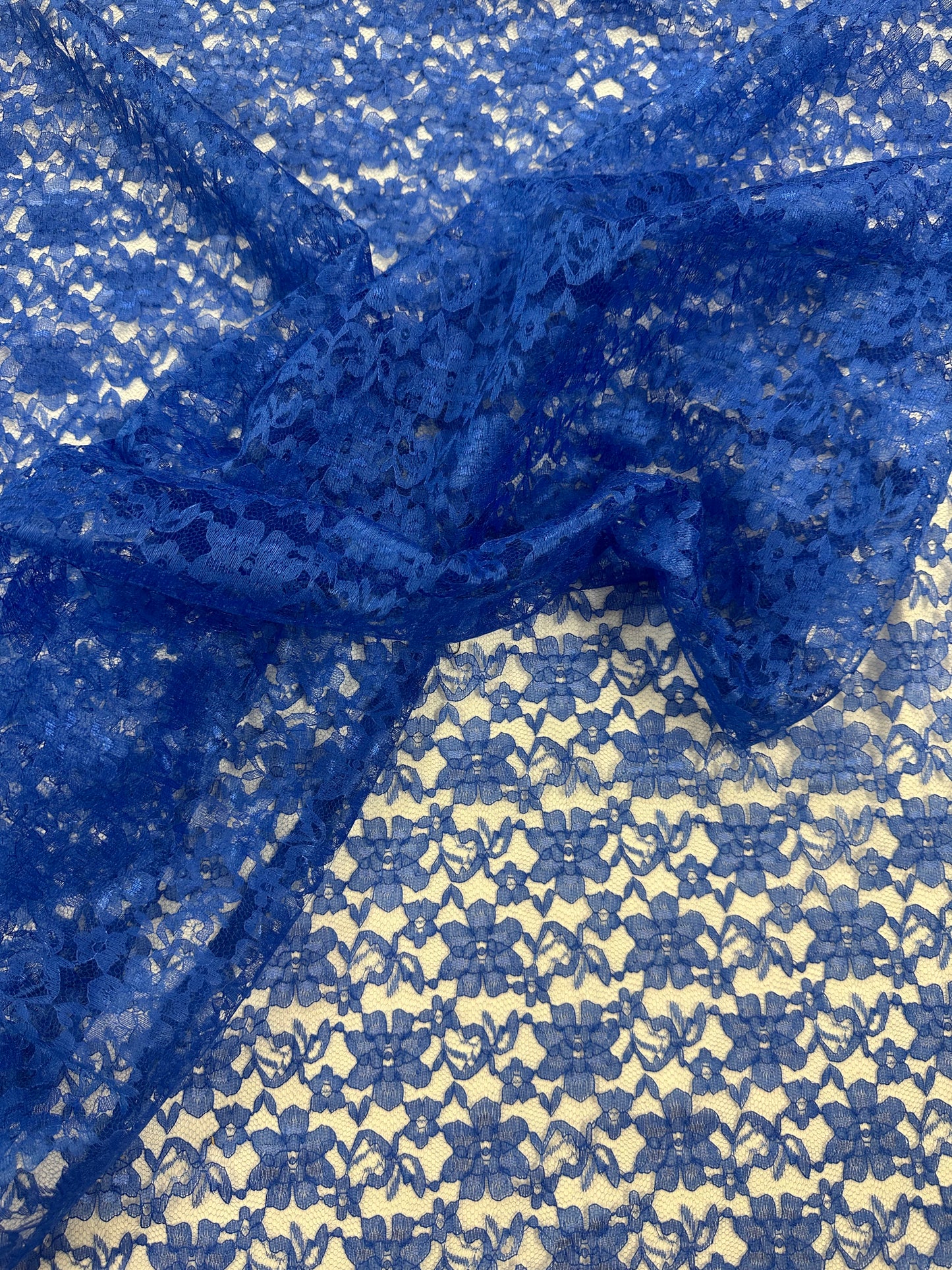 By the Yard Royal Blue Lace