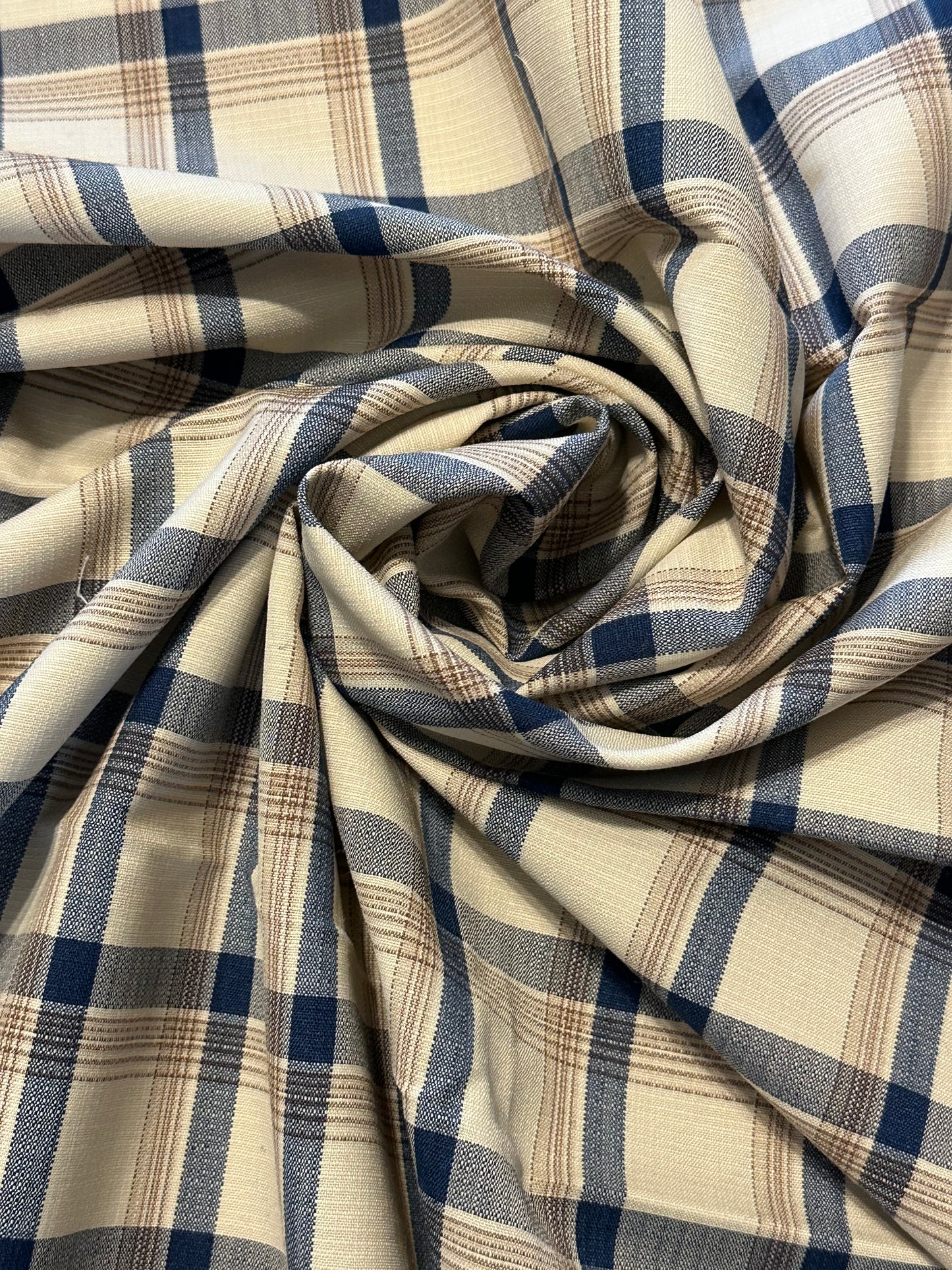 1 yard Plaid Polyester Woven