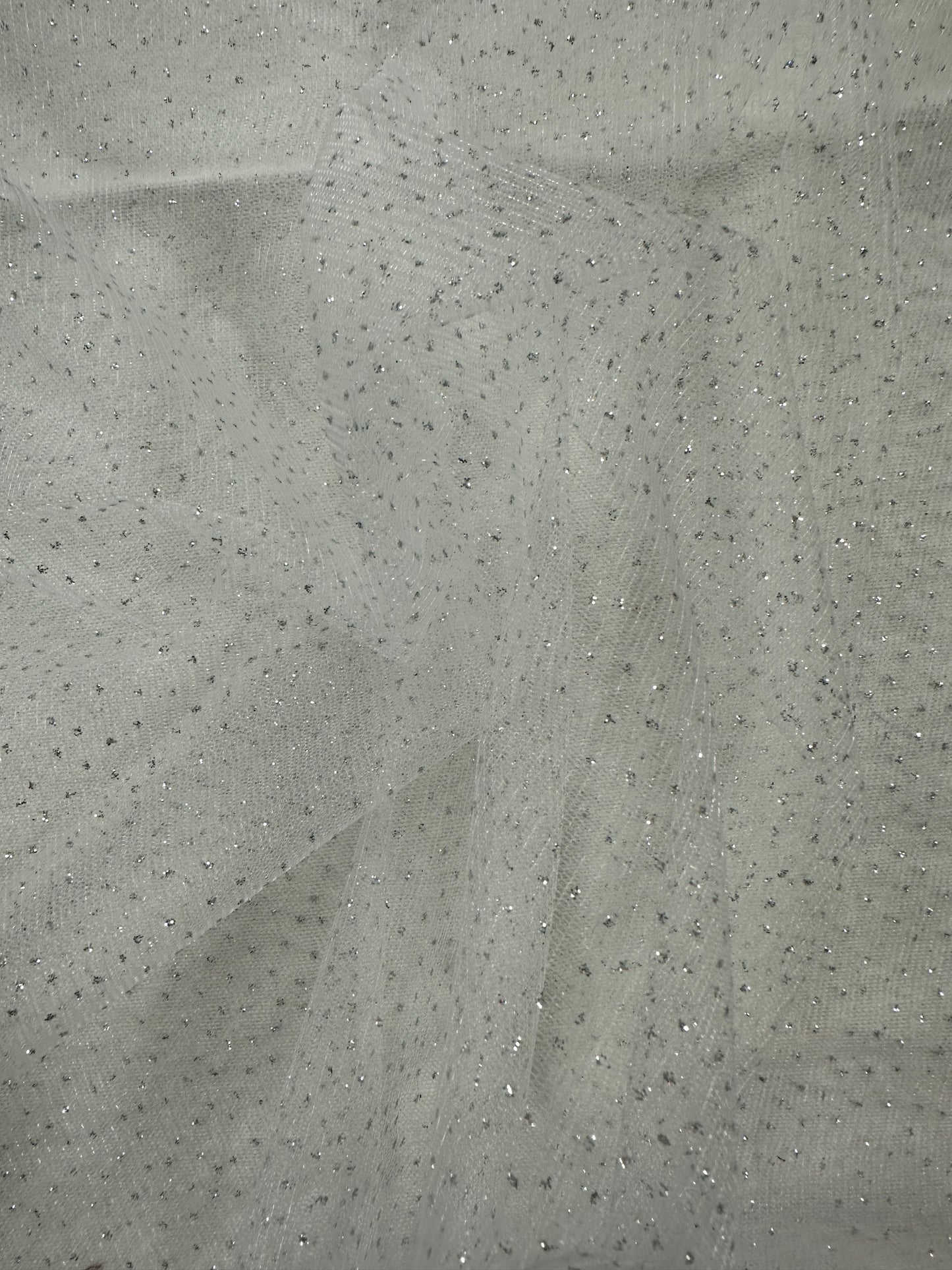 By the Yard White Sparkle Tulle