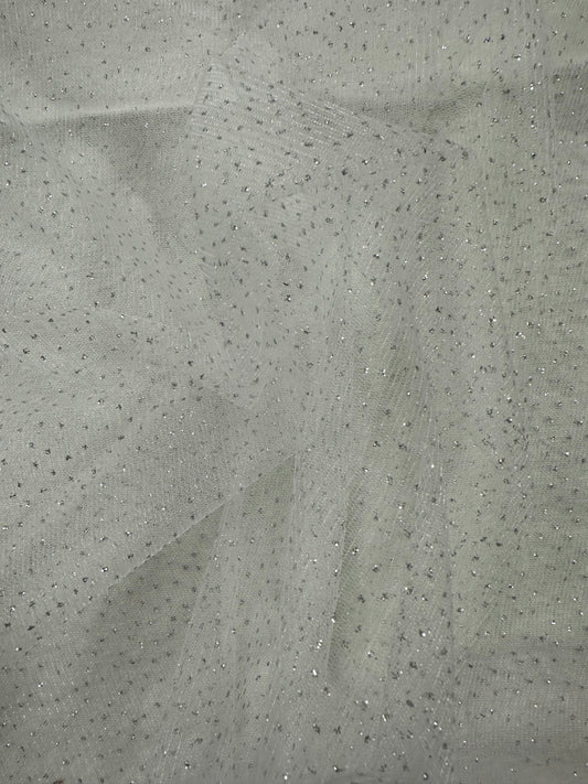 By the Yard White Sparkle Tulle