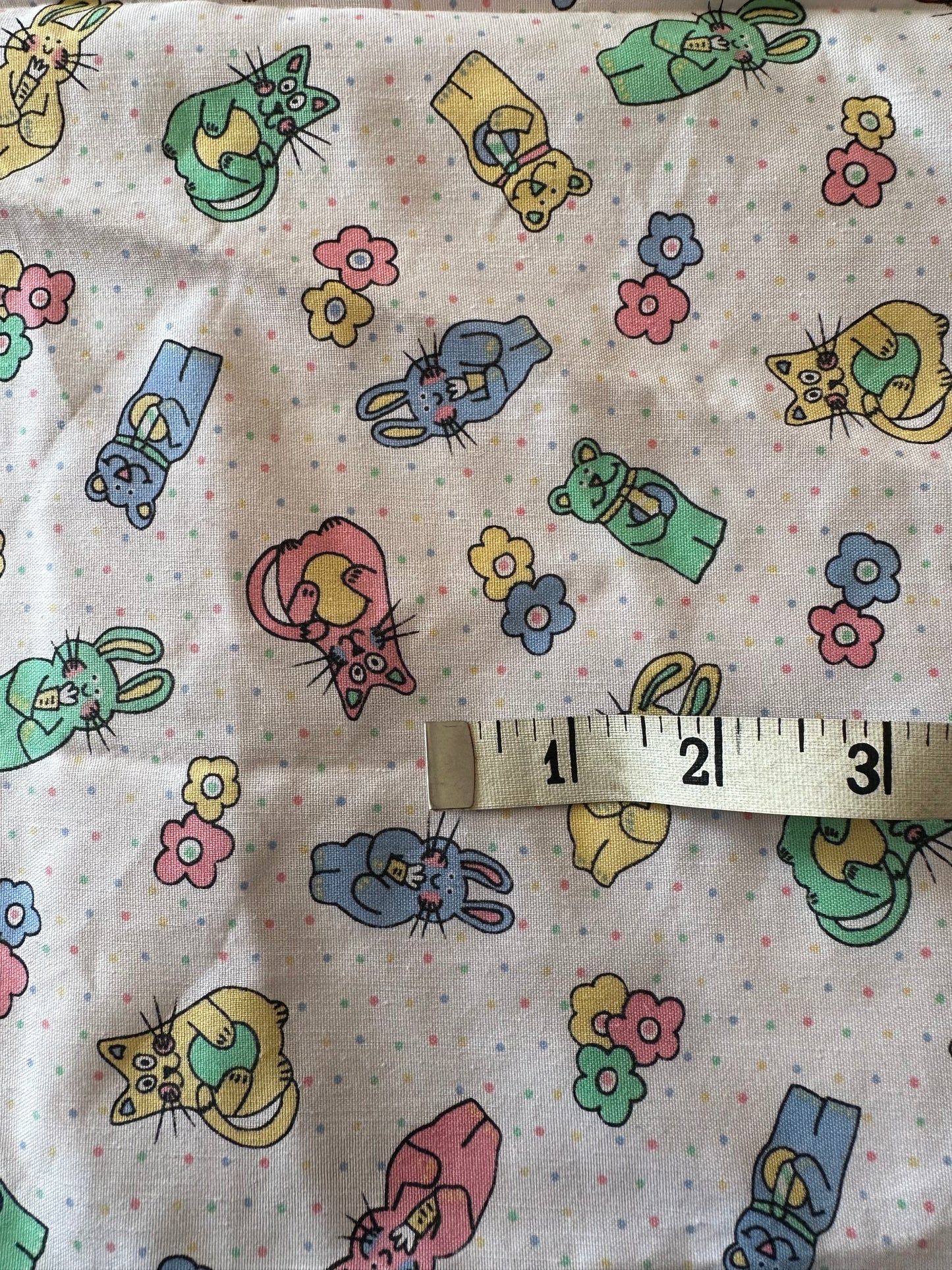 5 Yards Mammals and Flowers Quilting Cotton