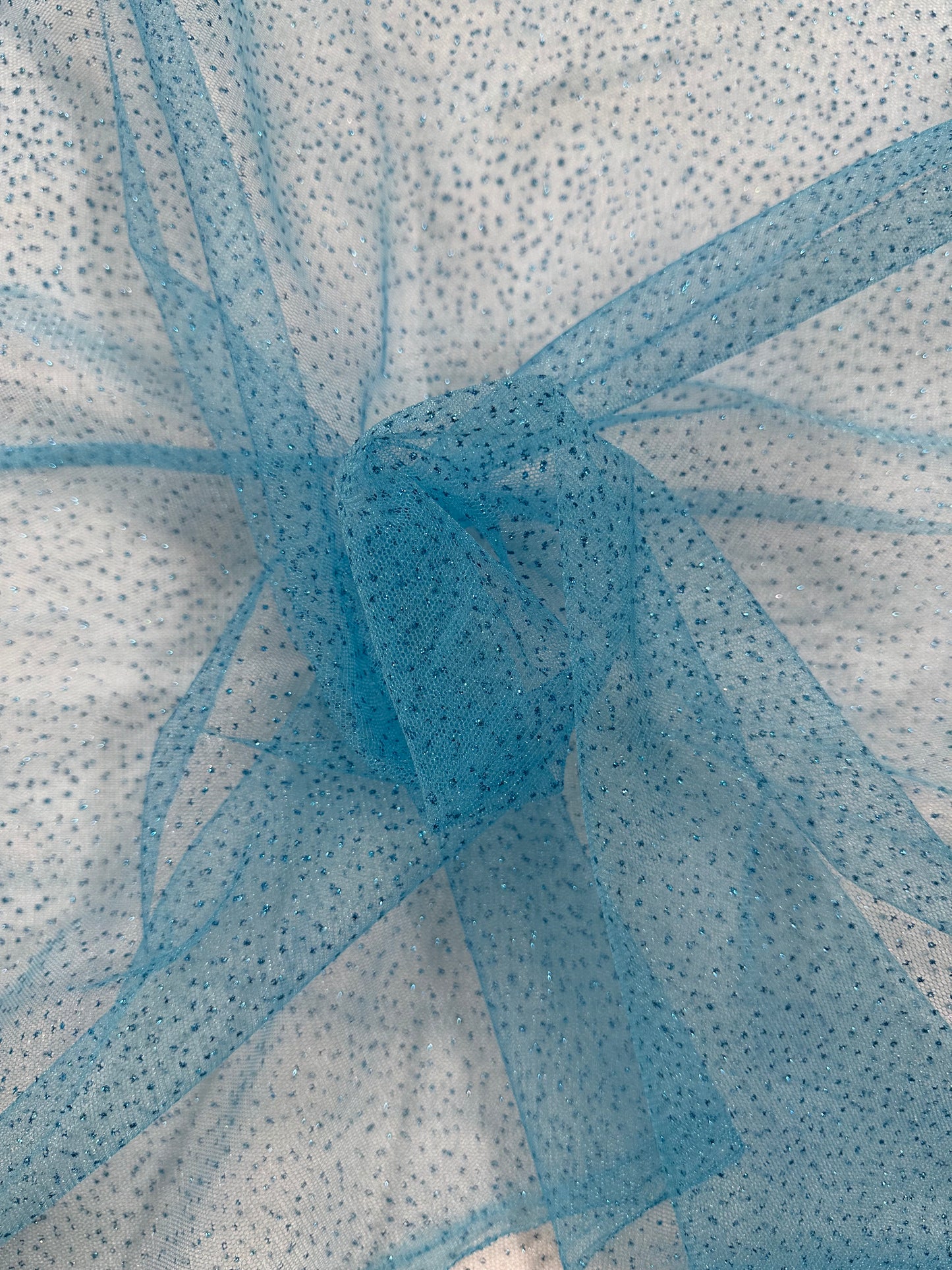 By the Yard Teal Sparkle Tulle