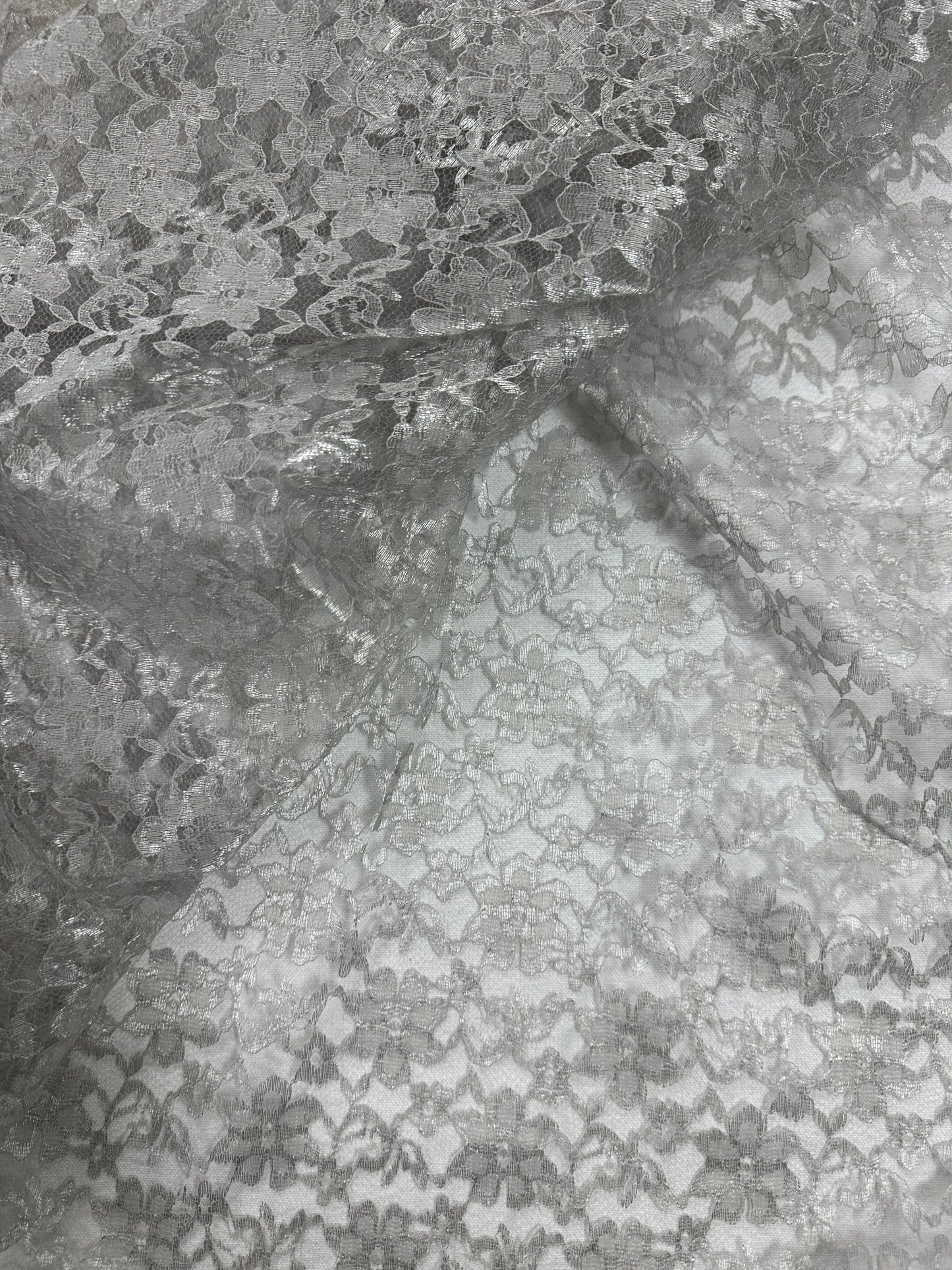 By the Yard Grey Lace