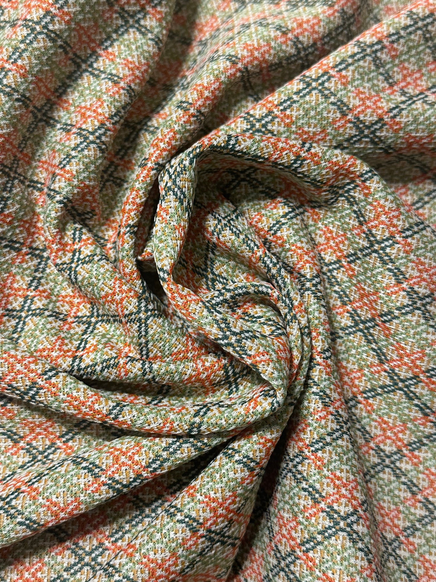 1.5 Yard Groovy Plaid Polyester Double Knit
