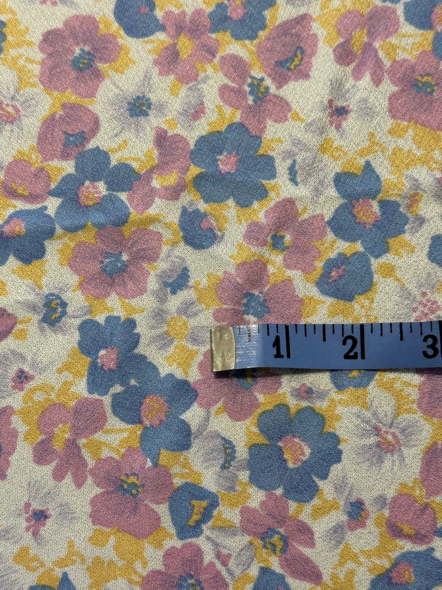 3 Yard Floral Polyester Crepe Knit