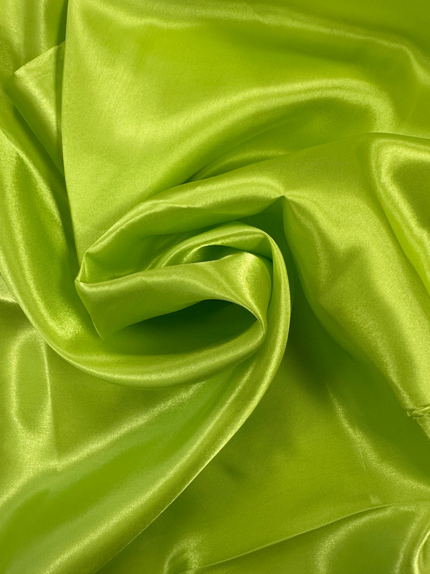 By the Yard Lime Green Satin