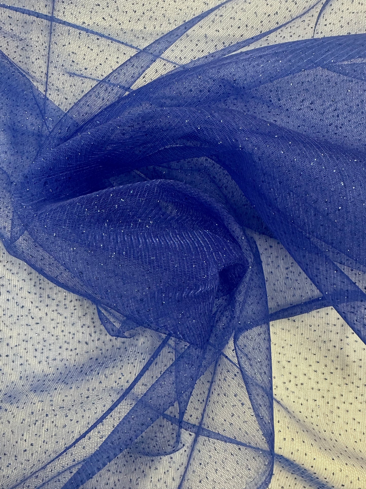 By the Yard Royal Blue Glitter Tulle