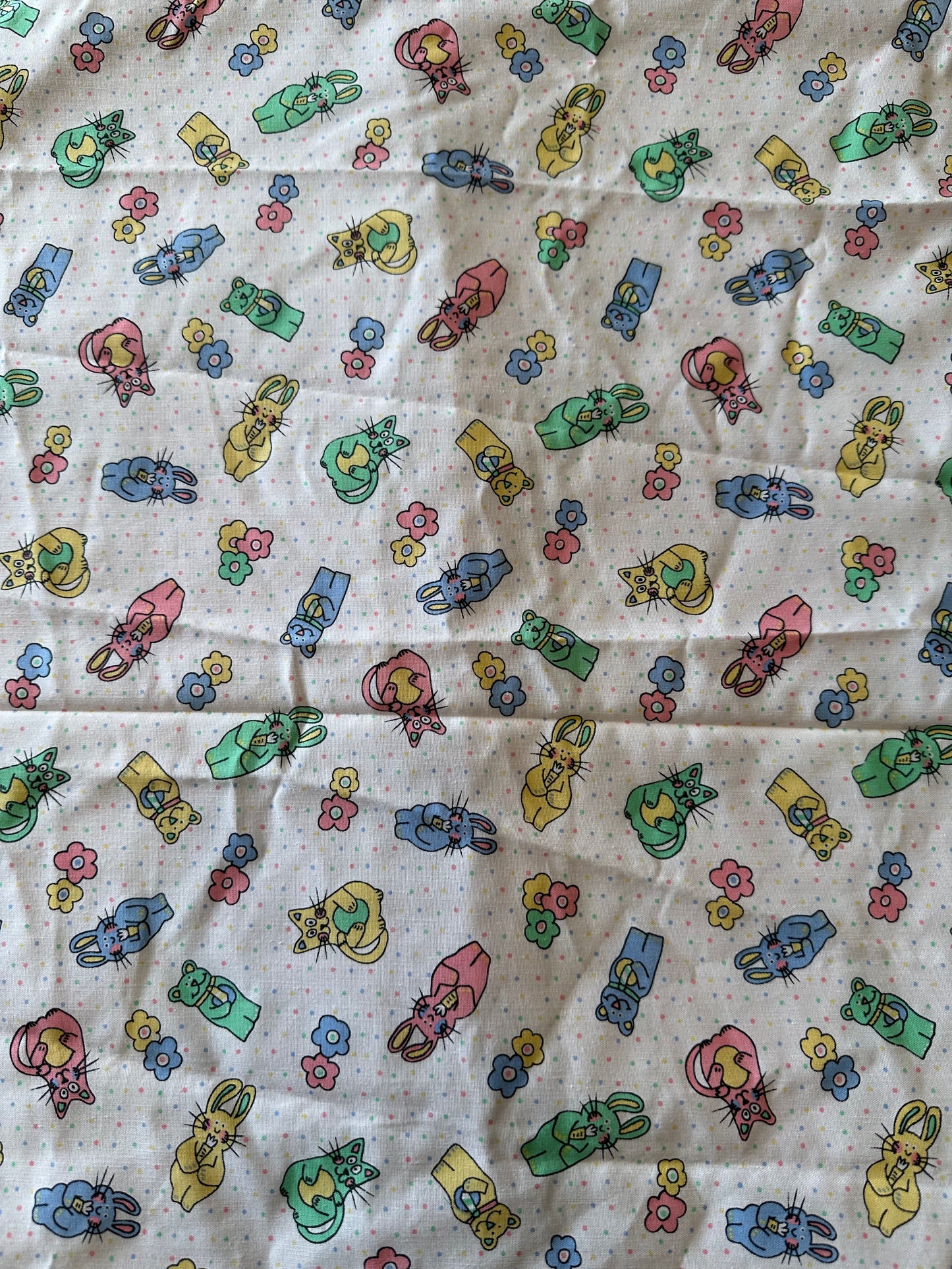 5 Yards Mammals and Flowers Quilting Cotton