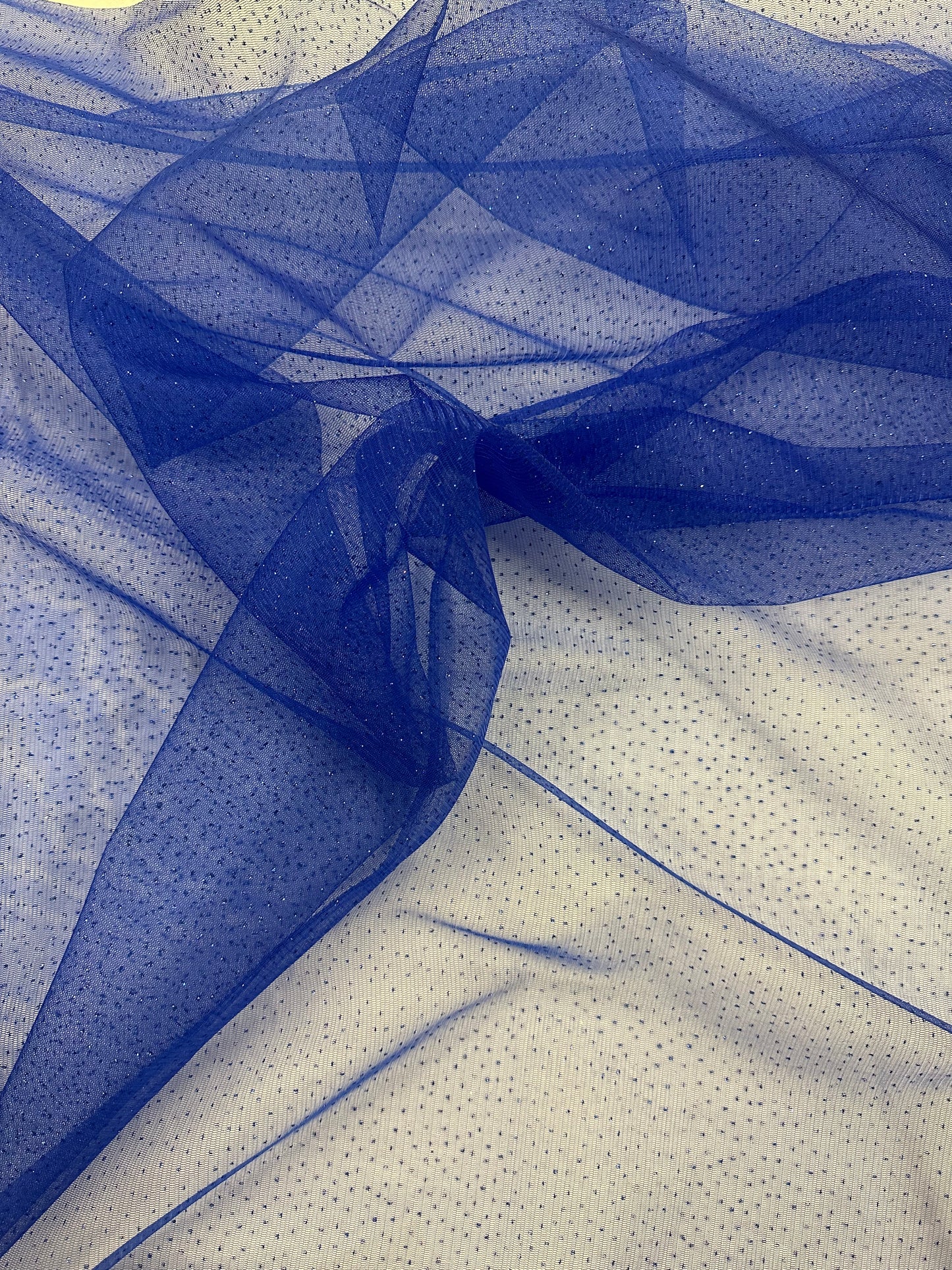 By the Yard Royal Blue Glitter Tulle