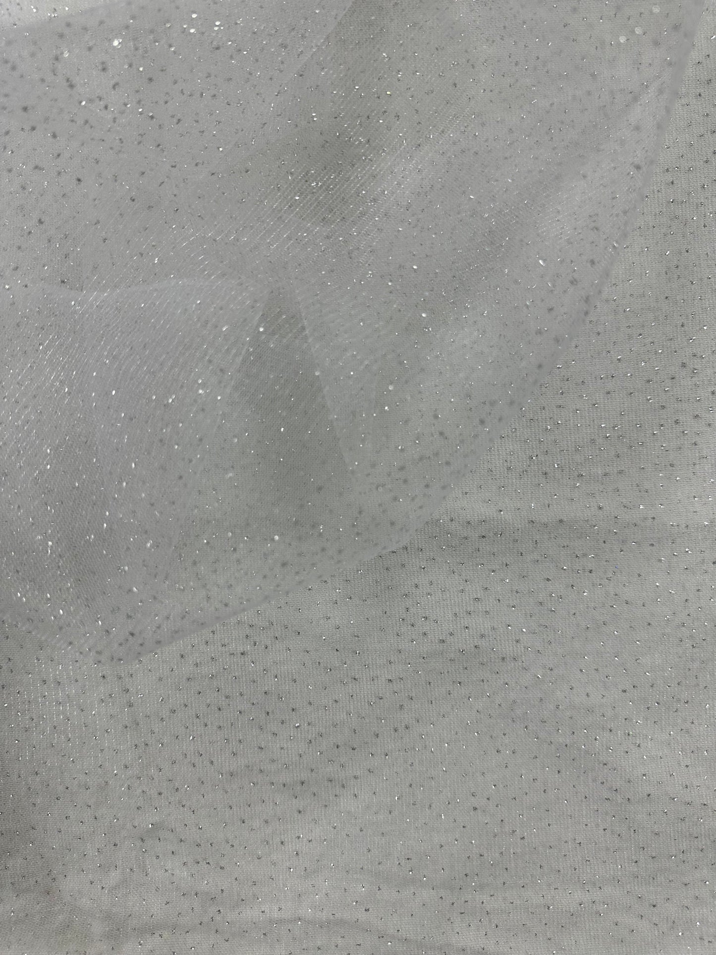 By the Yard White Sparkle Tulle