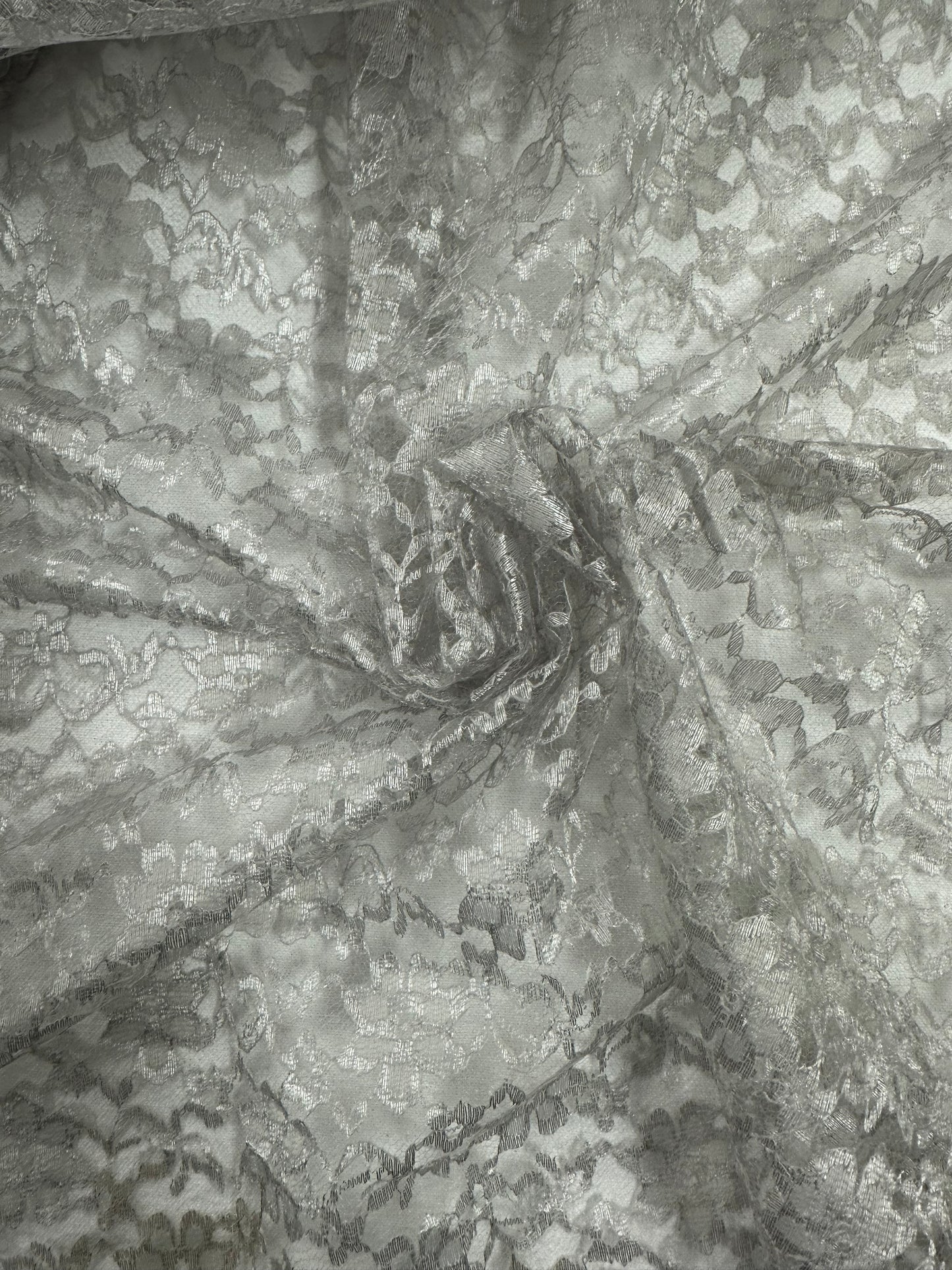 By the Yard Grey Lace