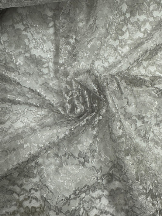 By the Yard Grey Lace