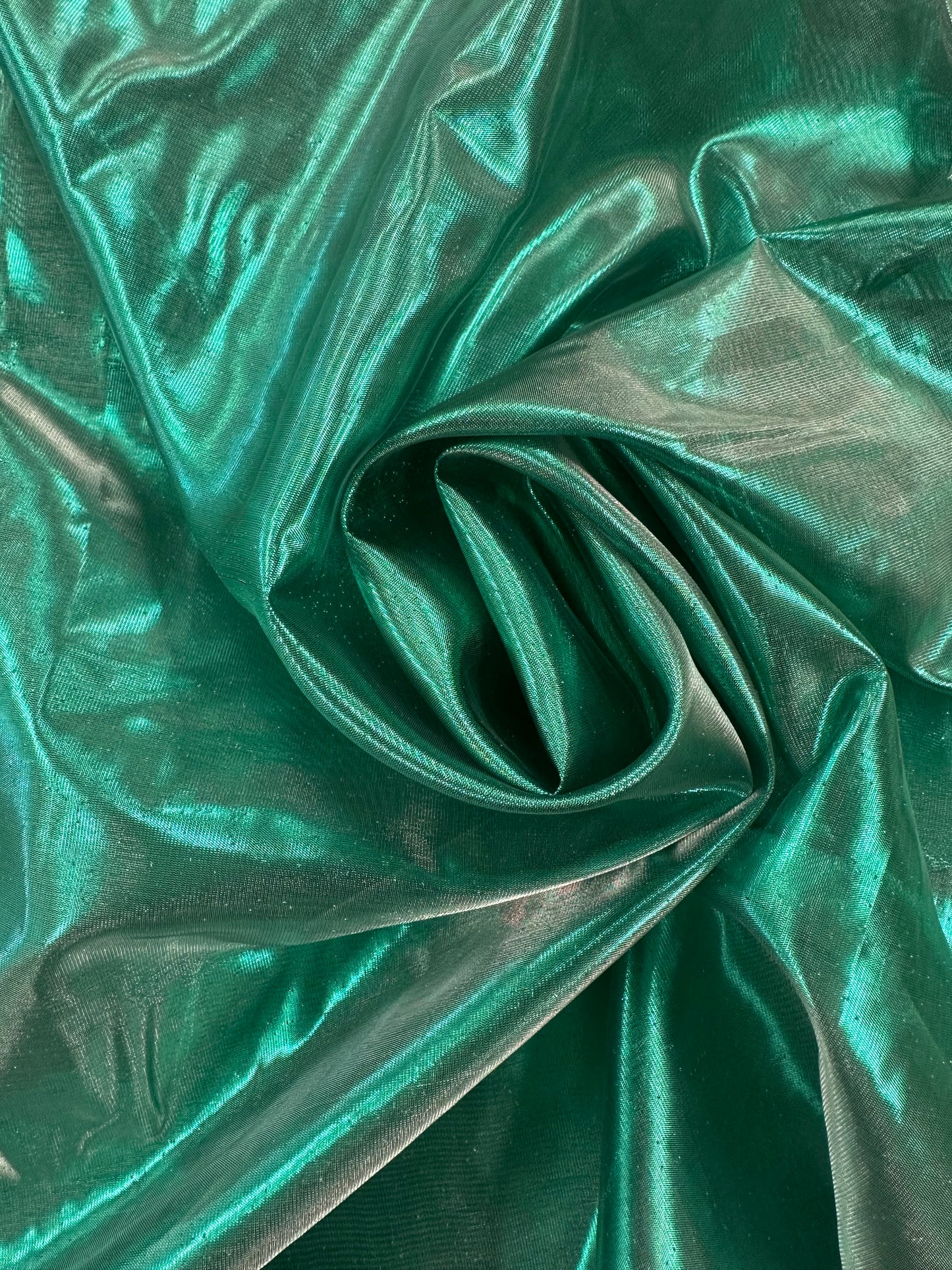 By the Yard Emerald Green Holographic Organza